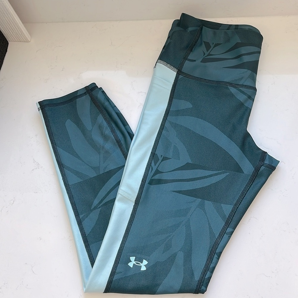 Under Armour | Leggings | Pockets | High Rise | Ankle | Blue | Green